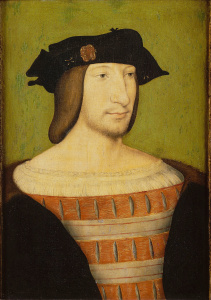 François Ier (1494-1547), fils de Charles de Valois-Orléans et de Louise de Savoie (portrait de Jean Clouet).